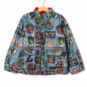  Wask with cotton jumper reverse side boa outer Kids for boy 120 size blue WASK