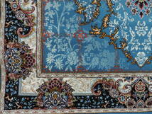 ペルシャ絨毯 玄関マット 150×100cm カーペット ラグ 63万ノット 高密度 ウィルトン 機械織り ペルシャ絨毯の本場 イラン産 本物保証 g05_画像6