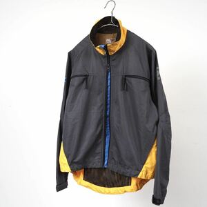 RLX Ralph Lauren サイクリングジャケット ナイロン M グレー/ブルー/イエロー POLO SPORT ポロラルフローレン ビンテージ usa 90s