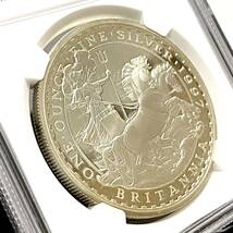 【高鑑定】 1997年 イギリス PF68 ウルトラカメオ UC ULTRA CAMEO 2ポンド 銀貨 NGC ブリタニア 大型銀貨 アニバーサリー 戦車チャリオット_画像6