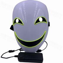 LED 白 マスク 仮面 コスプレ 仮装 ハロウィン パーティー お面 C_画像6