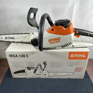 東d●STIHL　スチール　バッテリー チェーンソー　充電式　MSA120C 充電器無し 動作品