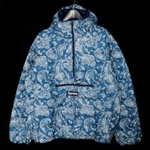 SUPREME 22AW Micro Down Half Zip Hooded Pullover Mサイズ ブルー シュプリーム ハーフジッププルオーバーマイクロダウンジャケット_画像1