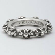 19号 CHROME HEARTS CROSS BAND RING シルバー クロムハーツ クロスバンドリング 指輪_画像4