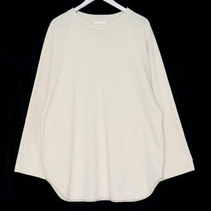 BLURHMS C/Silk Nep Baseball Raglan Tee サイズ3 アイボリー BHS23S029 ブラームス ベースボールラグランTシャツ 長袖カットソー