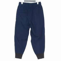 THE VIRIDI-ANNE インディゴコットンリブジョガーパンツ サイズ1 ネイビー VI-3487-04 ザヴィリジアン Indigo Cotton Jogger Pants_画像2