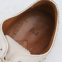 PAUL SMITH Perforated Leather Wingtip Lace Up Shoes サイズ6 ホワイト 461405 M007 ポールスミス ウイングチップ シューズ ブーツ_画像7