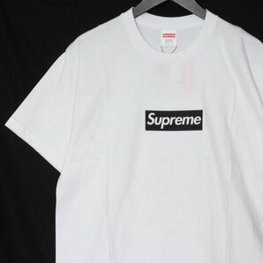 未使用 SUPREME 16SS Paris Box Logo Tee Tシャツ ホワイト ブラック XLサイズ シュプリーム パリ ボックスロゴ 半袖カットソーの画像3