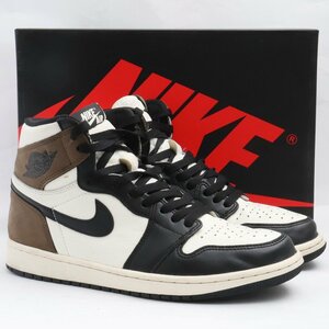 27cm NIKE Air Jordan 1 High OG Sail/Dark Mocha/Black 555088-105 ナイキ エアジョーダンワン ハイ セイル/ダークモカ スニーカー