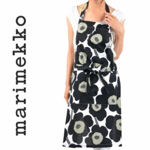 《マリメッコmarimekko／新品》ピエニウニッコ エプロン PIENI UNIKKO ESILINA APRON／64161 030／ホワイト/ブラック／MR000693