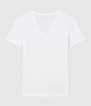 【PETIT BATEAU プチバトー／新品】ホワイトSサイズ／レディース Tシャツ コットン100% Tee Shirt MC／28872 01 220／PB004715_画像3