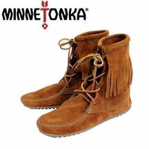 【MINNETONKAミネトンカ／未使用】Tramper Ankle Hi Boot トランパー アンクルハイブーツ／422／BROWN／US9 約25.5-26.0cm／NK000041_画像1