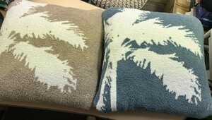 (美品)　RonHerman　ロンハーマン　クッション　カバー　BAREFOOTDREAMS　ベアフットドリームス　ロゴ　Palm　Tree　Pillow　ペアセット