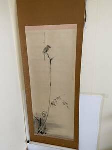 宮本武蔵　宮本二天枯木鳴鵙図　花鳥画 重要文化財 講談社 日本書画 掛軸