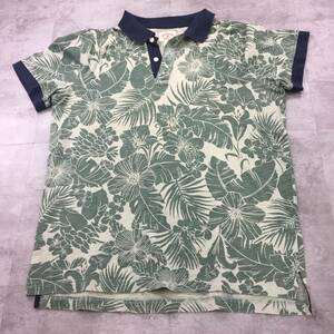 Brooks Brothers ブルックスブラザーズ 花柄 半袖アロハシャツ メンズ グリーン 緑 Lサイズ 綿100%