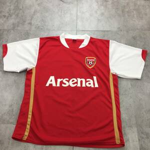 Arsenal アーセナルユニフォーム FABREGAS 4 セクファブレガス 4 プリント柄 半袖シャツ メンズ レッド 赤 Sサイズ 綿100%