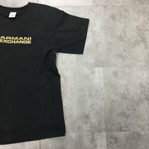 ARMANI EXCHANGE アルマーニエクスチェンジ ロゴ柄 半袖シャツ メンズ ブラック 黒 Sサイズ コットン100%の画像6