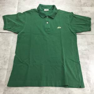 LACOSTE ラコステ ワンポイント柄 半袖シャツ メンズ グリーン 緑 Mサイズ 綿100%