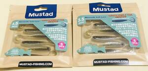 レア！　Mustad マスタッド 3.5インチ　6P 2セット　MEZASHI CROSS CURLY TAIL MINNOW TOGORO メザシクロスカーリーテールミノー