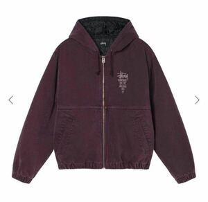 STUSSY CANVAS INSULATED WORK JACKETジップパーカー パーカー ネイビー 