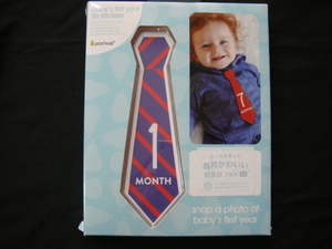 baby's first year tie stickers|< наклейка .... каждый месяц симпатичный память фото (1~12 месяцев ) галстук >*.[ не использовался товар ]