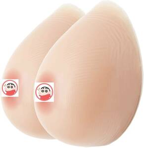 (Dカップ 500g*2個)シリコンバスト自然な一体感 粘着 貼付 式 人工乳房 左右 2個 偽のおっぱい ロールプレイ用 乳房切除術 偽娘