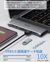 MacBook Air ハブ macbook ハブ mac ハブ 7in2 Macbook Pro/Air専用 4K HDMI映像出力/100W PD急速充電/USB-Cデータ伝送/USB3.0*2/TF/SDスロ_画像5