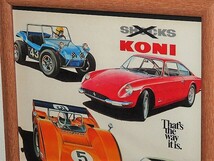 1971年 U.S.A. '70s 洋書雑誌広告 額装品 KONI コニ // 検索用 Baja Bug, Ferrari 365, Can-Am Mclaren, Camaro Z28 ( A4サイズ )_画像2