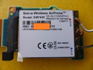 PC部品 M.2規格 4G-LTEモジュールと専用アンテナ Sierra Wireless EM7430 Y168