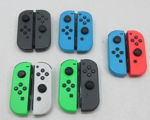 k31259-ty ジャンク★計10個 Nintendo Switch Joy-Com(L)×5、（R）×5　ジョイコンのみ [035-231204]