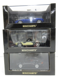 s21851-ty [送料950円] ジャンク○3個セット 1/43 ミニカー MINICHAMPS BMW Z8 2001 アルファスパイダー 2003他 [069-231230]