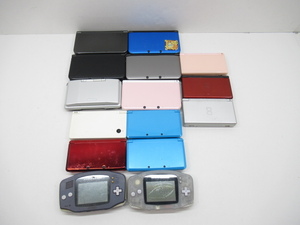 n72884-ty ジャンク○計15台セット Nintendo GBA×2 DS×1 DSLite×3 DSi×1 3DS×3 3DSLL×4 NEW3DSLL×1 [035-231206]