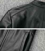 防寒防風効果抜群バイクオートバイレザージャケット　メンズ本革バイク多機能ライダースジャケット サイズS-4XL_画像8