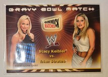 FLEER 2002 WWE Stacy Keibler GRAVY BOWL MATCH EVENT-WORN SHIRT CARD_画像1