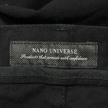 シンプルが一番！！【NANO UNIVERSE】 ナノ ユニバース スキニーパンツ 細身 ストレッチ テーパード ブラック 黒 メンズ M /Y459ii_画像8