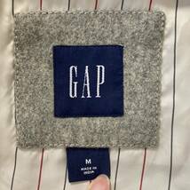 【GAP】ギャップ ウール混 フルボタン ブルゾン 防寒 暖か カジュアル 通学 アウター コート シンプル グレー メンズ 紳士 M/Y787UU_画像8