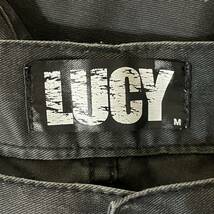 【LUCY】ルーシー パンツ ブラック 黒 ストレッチ スリム きれいめ 万能 ブラックデニム 定番 シンプル メンズ サイズM/Y1348 SS_画像8