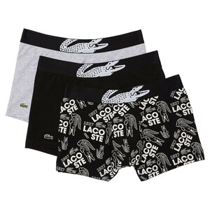 * ラスト * LACOSTE ラコステ ボクサーパンツ アンダーウエア 3枚セット S / Black Multi *