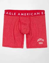 * AE アメリカンイーグル ボクサーブリーフ トランクス AEO Heather 6" Classic Boxer Brief S / Red *_画像1