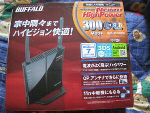 ■BUFFALO WiFiルーター WHR-HP-G300N　無線LAN親機　11ｎハイパワー　かんたん接続　AirStation NFINITI HighPower◆中古◆