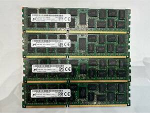 【Micron】 DDR3L-1333 PC3L-12800R ECC REG RDIMM Registered 16GB 4枚組 合計64GB 16G 64G サーバー用