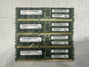 【Micron】 DDR3-1333 PC3 -12800R ECC REG RDIMM Registered 16GB 4枚組 合計64GB 16G 64G サーバー用