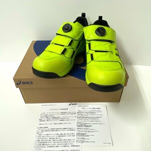 【送料無料】asics アシックス 安全靴 ウィンジョブ WINJOB CP307 BOA 1273A028-300 ネオンライム×ブラック #27.5cm 未使用【Ae691901】