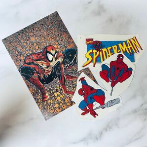 スパイダーマン　ポストカード　ステッカー　セット