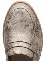 Clarks 25cm ローファーウエッジ Pewter ソフトメタリック スエード レザー 革 フラット スリッポン パンプス スニーカー バレエ 969_画像8