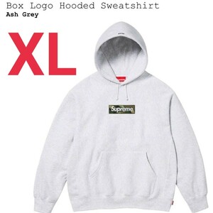 新品【XL】Supreme Box Logo Hooded Sweatshirt アッシュ グレー 迷彩 ボックスロゴ