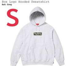 新品【Ｓ】Supreme Box Logo Hooded Sweatshirt アッシュグレー 迷彩 ボックスロゴ シュプリーム パーカー_画像1