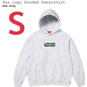 新品【Ｓ】Supreme Box Logo Hooded Sweatshirt アッシュグレー 迷彩 ボックスロゴ シュプリーム パーカー