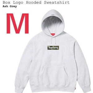 新品【Ｍ】Supreme Box Logo Hooded Sweatshirt アッシュ グレー 迷彩 ボックスロゴ