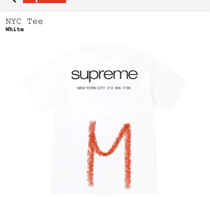 【新品正規】白 M / 23aw supreme NYC Tee White medium / カマチョ Tシャツ シュプリーム 23fw クラシックロゴ 